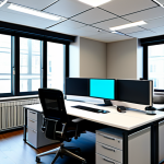 Image 1 Prompt: Ergonomic Office Environment**